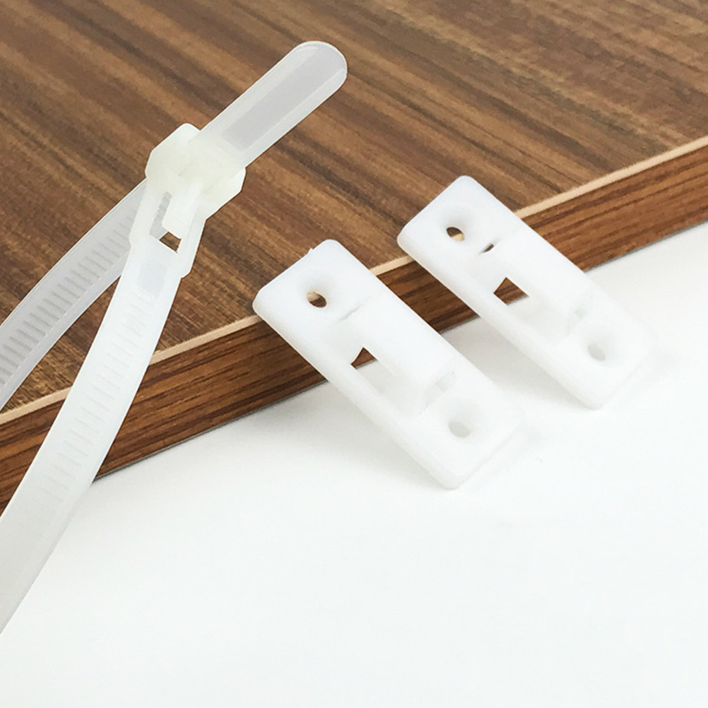 Earthquake Anchor Strap - 10セットプロ仕様家具転倒防止キット、耐震性プラスチック製家具固定ストラップ、地震安全対策、ベビーガード、壁用