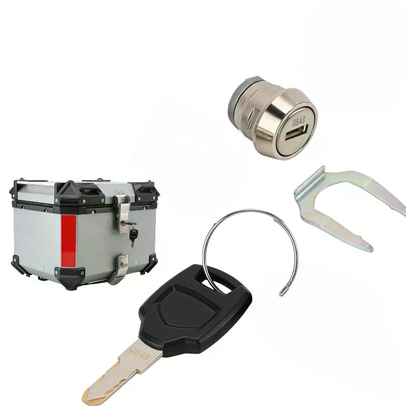 Lockbox Key Secure - ヘビーデューティーバイクトップボックスロックキットシリンダー（キー付き）25〜100リットル収納ケース用安全交換キット