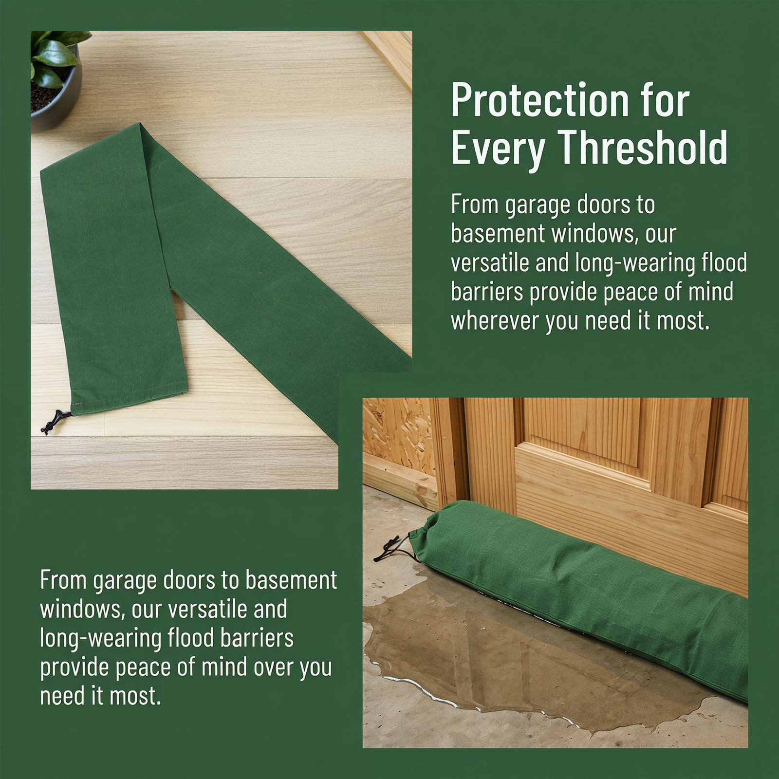3個入り再利用可能な洪水防御用土嚢、キャンバス製土嚢チューブ - Flood Barrier Bag のレビューと価格