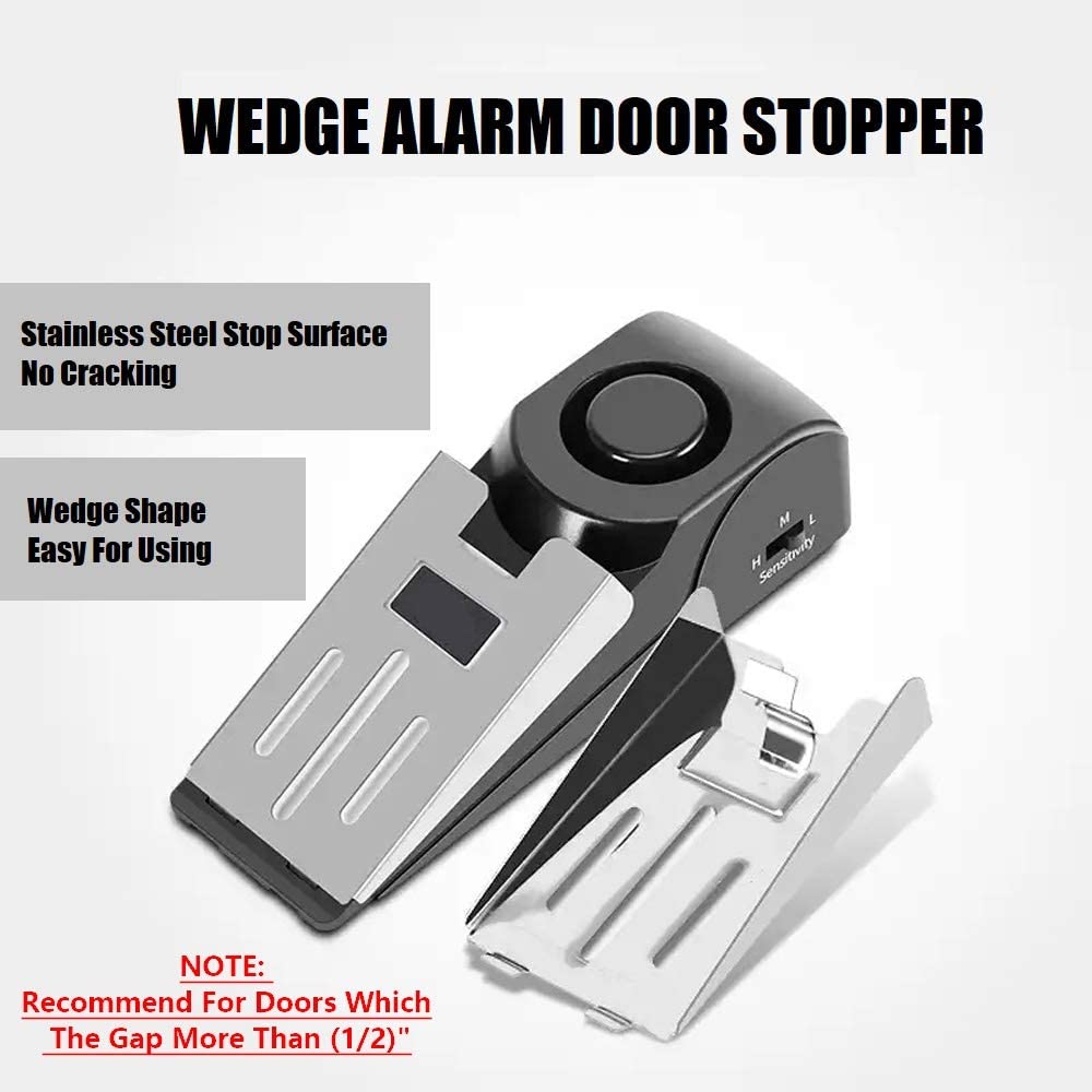 1Pc ドアストッパーアラームポータブル 120db ウェッ - Door Stop Alarm のレビューと価格
